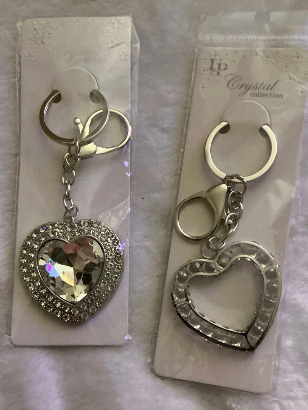 Crystal Heart Keychain - (Bundle 3) Gold, Silver, Clear Absolutely Stunning 🤩
